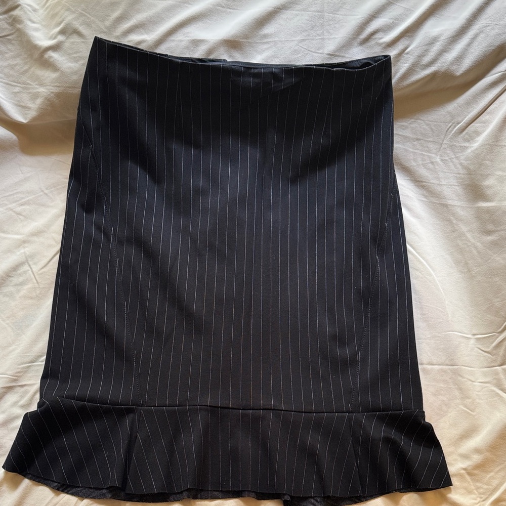 White House Black Market Black Pinstripe Pencil Skirt